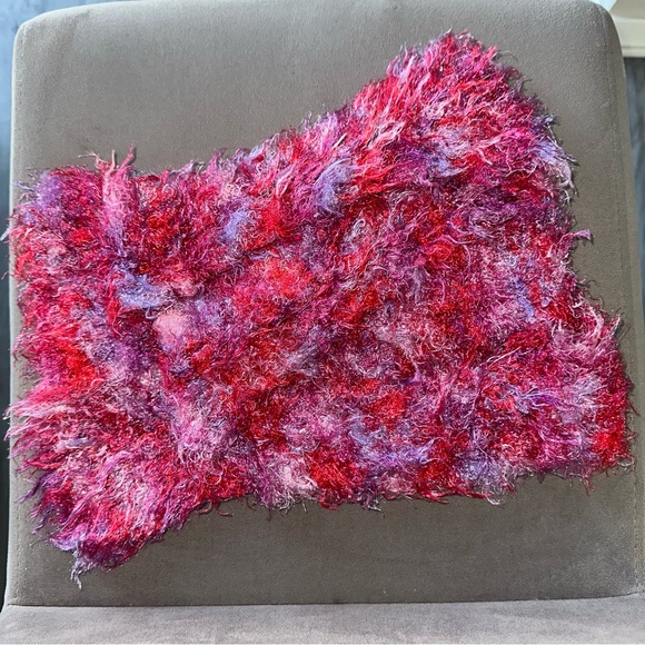 Vibrant Red and Purple Women's Girl’s Scarf crochet - Picture 3 of 3